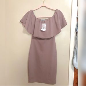 Nude bodycon dress